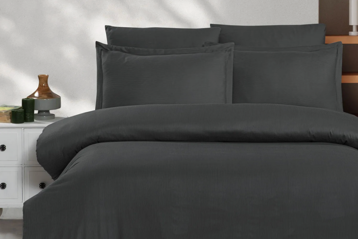 Anthracite - Ely Duvet Cover Set