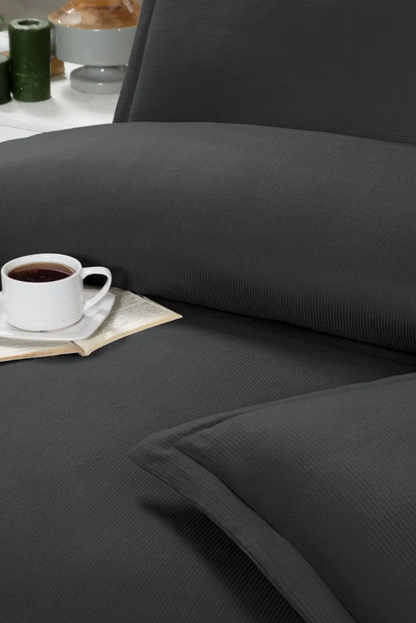 Anthracite - Ely Duvet Cover Set